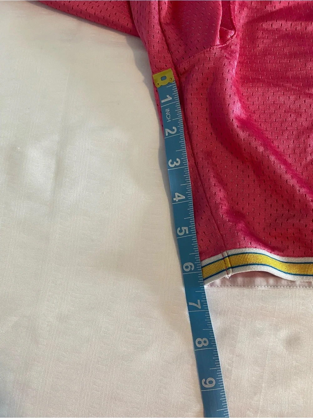 Nike Pink Athletic Mesh Shorts with Yellow & White Trim